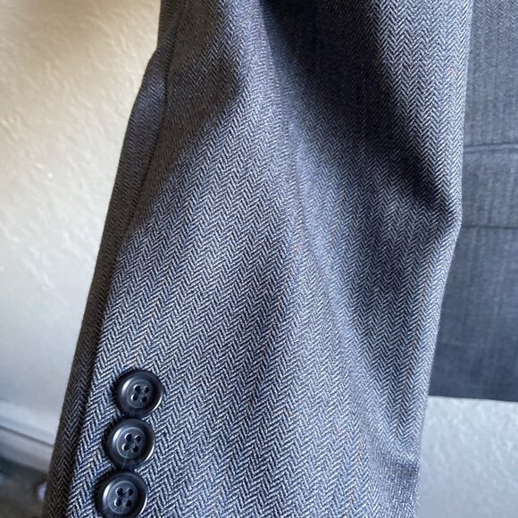 Joseph Feiss Men's Sport Coat Gray 42 R Blazer Two Button 100% Wool Executive - Picture 5 of 16